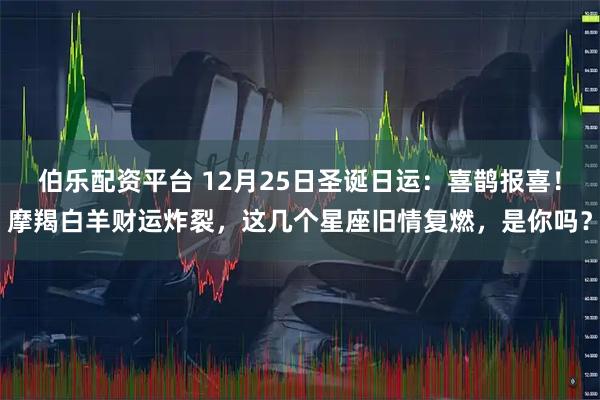 伯乐配资平台 12月25日圣诞日运：喜鹊报喜！摩羯白羊财运炸裂，这几个星座旧情复燃，是你吗？